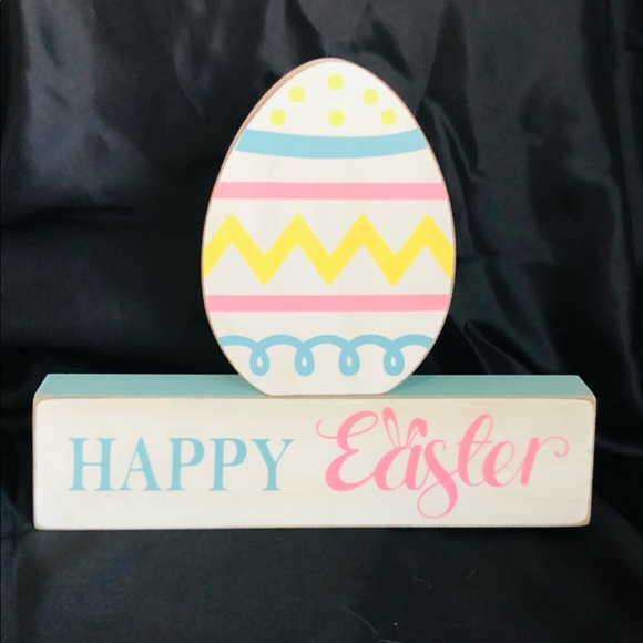 NWT (2) Pc. Easter/Spring Reversible Block Set, New - Picture 3 of 16